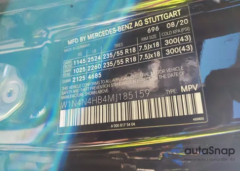 2021 Mercedes-Benz Gla 250 4Matic z USA, uszkodzony, nr VIN W1N4N4HB4MJ185159